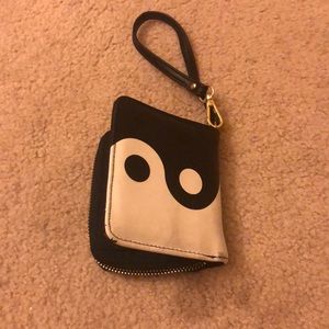 Black and white wallet